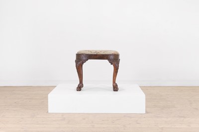 Lot 154 - A George II-style walnut stool