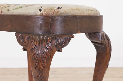 Lot 154 - A George II-style walnut stool