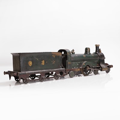 Lot 299 - A 3-inch gauge tinplate live steam 4-2-2 locomotive and tender