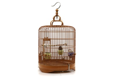 Lot 238 - A Chinese bamboo birdcage