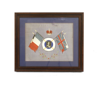 Lot 408A - A military wool work souvenir