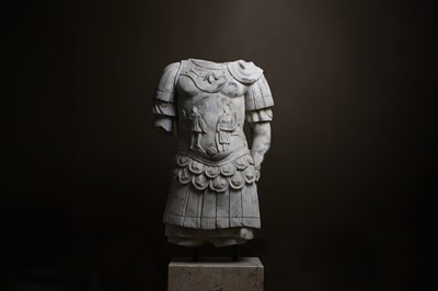 Lot 516 - A Roman-style marble cuirassed torso of an emperor