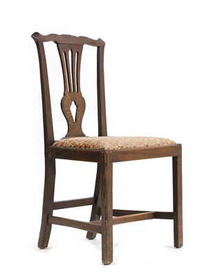 Lot 521 - An oak Chippendale country chair