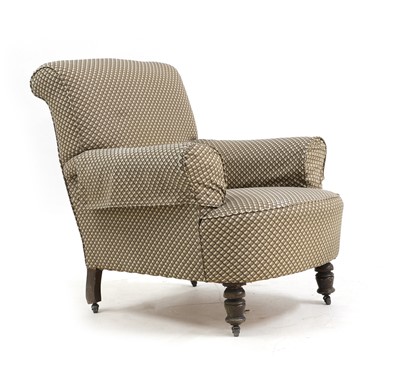 Lot 520 - An Edwardian easy armchair