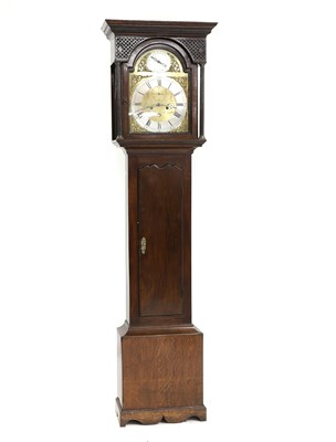 Lot 537 - A George III oak longcase clock