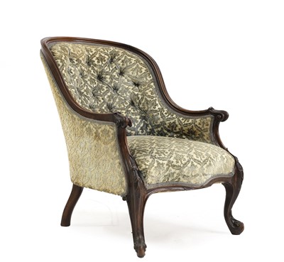 Lot 522 - A Victorian spoon back chair