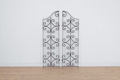 Lot 743 - A pair of wrought-iron apartment gates