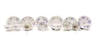 Lot 216 - A collection of porcelain teacups and saucers