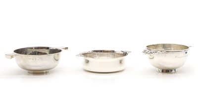 Lot 35 - A group of three silver quaiches