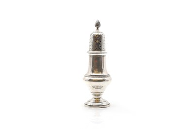 Lot 63 - A silver sugar castor