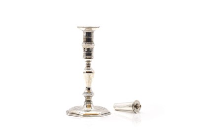 Lot 37 - A George III Irish silver candlestick