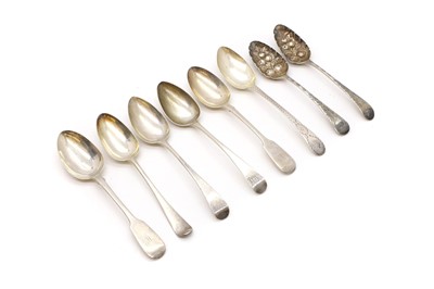 Lot 40 - A collection of Georgian silver tablespoons