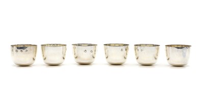 Lot 48 - A set of six silver cups