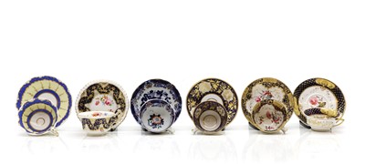 Lot 200 - A collection of porcelain tea cups and saucers