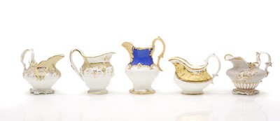 Lot 222 - A collection of ten cream jugs