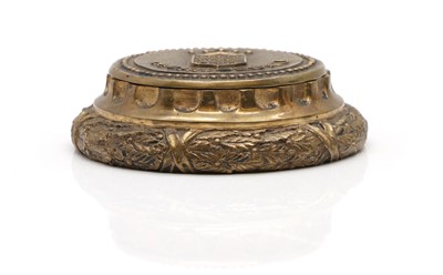 Lot 192 - A bronze lidded ashtray