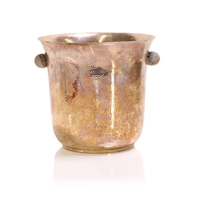 Lot 360 - A Buccellati silver 'Caviar' ice bucket