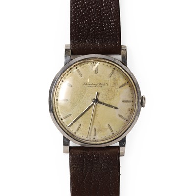 Lot 35A - A stainless steel International Watch Company mechanical strap watch