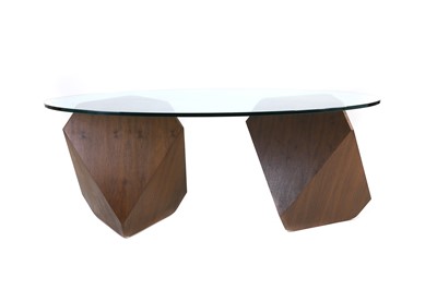 Lot 417 - A contemporary glass topped desk