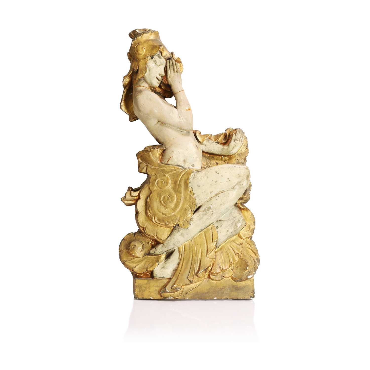 Lot 104 - A plaster faun