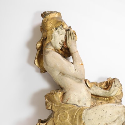 Lot 104 - A plaster faun