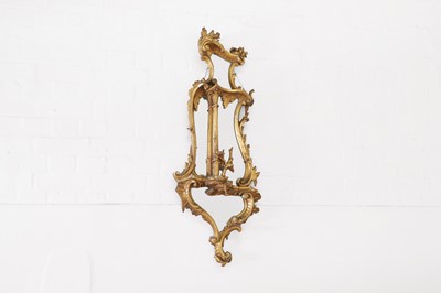 Lot 600 - A George III-style giltwood and gesso girandole mirror