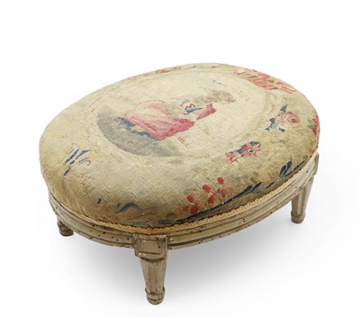 Lot 463 - A Louis XVI painted beech footstool