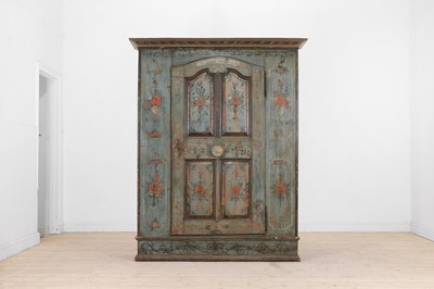 Lot 213 - A painted pine cupboard