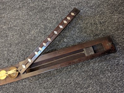 Lot 225 - A rosewood stick clock