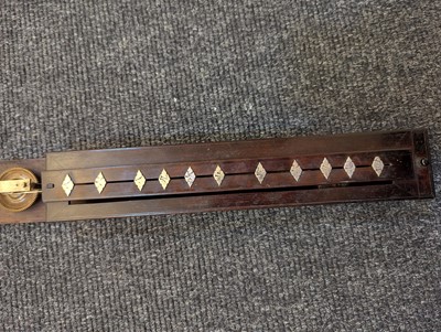 Lot 225 - A rosewood stick clock