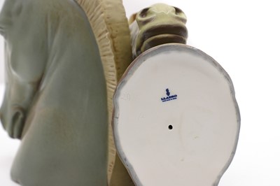 Lot 143 - A pair of Lladro porcelain horseheads