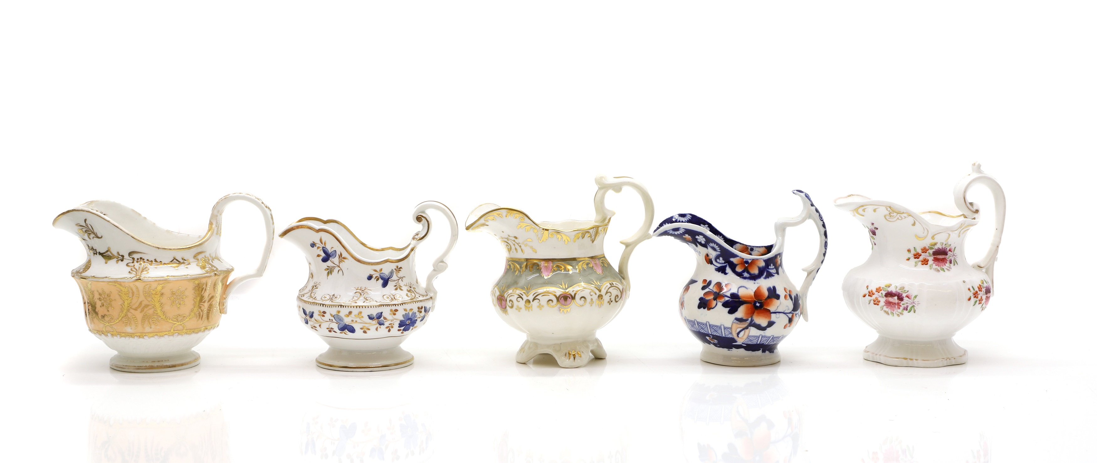 Lot 176 - A collection of ten cream jugs,