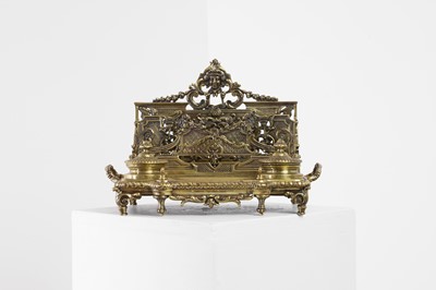 Lot 379 - A Victorian gilt-bronze letter rack