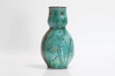 Lot 62 - A Della Robbia pottery gourd vase