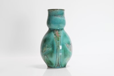 Lot 62 - A Della Robbia pottery gourd vase