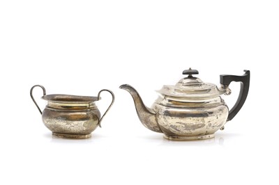 Lot 10A - A two piece silver tea service