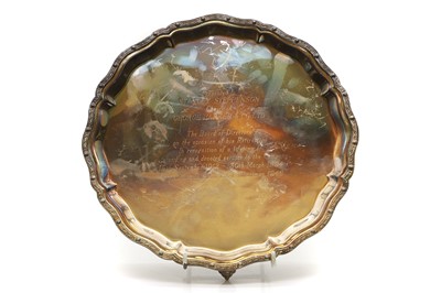 Lot 1 - A silver presentation salver