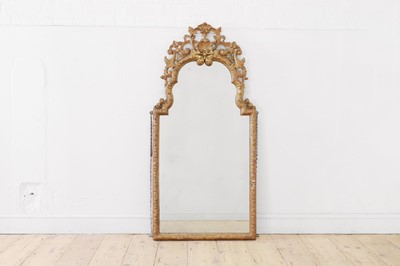 Lot 321 - A George I-style carved giltwood and gesso pier mirror