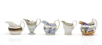 Lot 175 - A collection of ten porcelain cream jugs