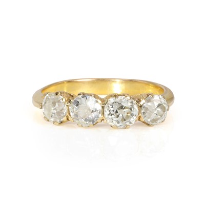 Lot 278 - A diamond four stone ring