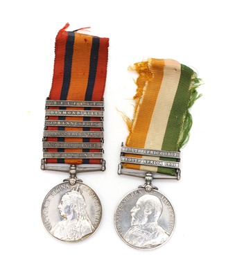 Lot 452 - A Boer War medal pair