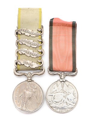 Lot 450 - A Crimea War Medal Pair Awarded to W. Maughan