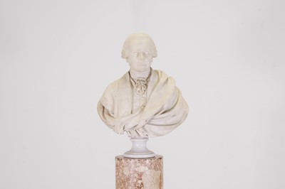 Lot 113 - A carved white marble bust