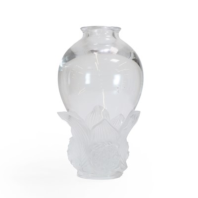 Lot 308 - A limited edition Lalique 'Pivoines' glass vase