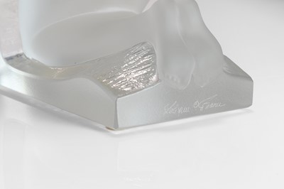 Lot 314 - A pair of Lalique 'Reverie' glass bookends