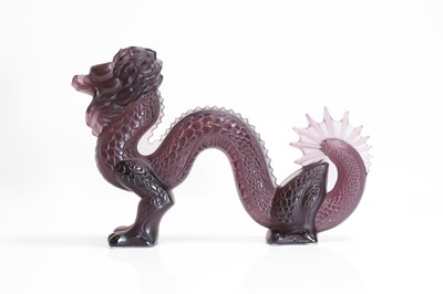 Lot 323 - A Lalique 'Dragon' glass figure