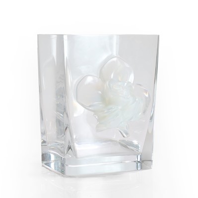 Lot 368 - A Lalique 'Rose' opalescent glass vase