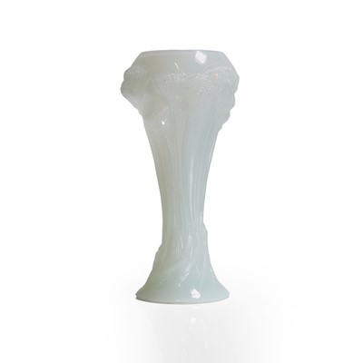 Lot 332 - A Lalique 'Button Rose' opalescent glass vase