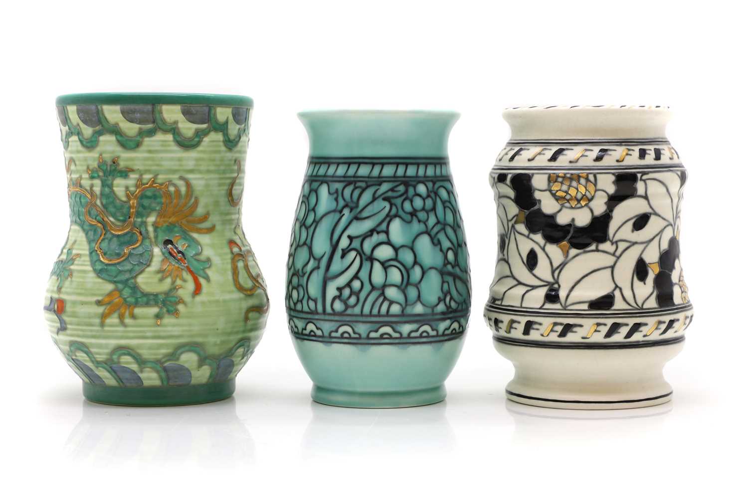 Lot 99 - A group of four Charlotte Rhead pottery vases