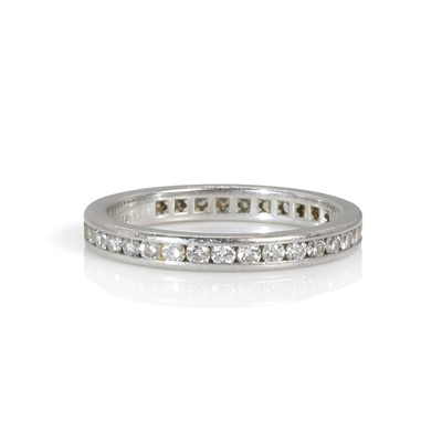 Lot 167 - A platinum and diamond eternity ring, by Tiffany & Co.